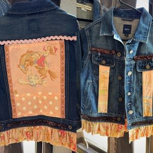 Custom Jean jacket for children’s size large cowgirl style